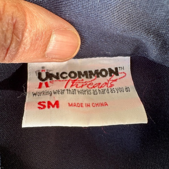 UNCOMMON THREADS South Beach Short Sleeve Chef Coat Double Breast Navy Blue SM - Picture 6 of 8